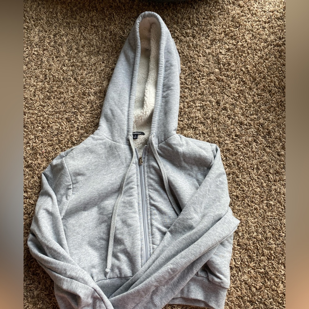 Ambiance Heather Gray Sherpa-Lined Hoodie